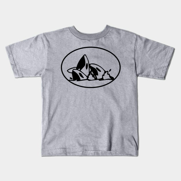 Orca Whales Lovers Vintage Kids T-Shirt by blacckstoned